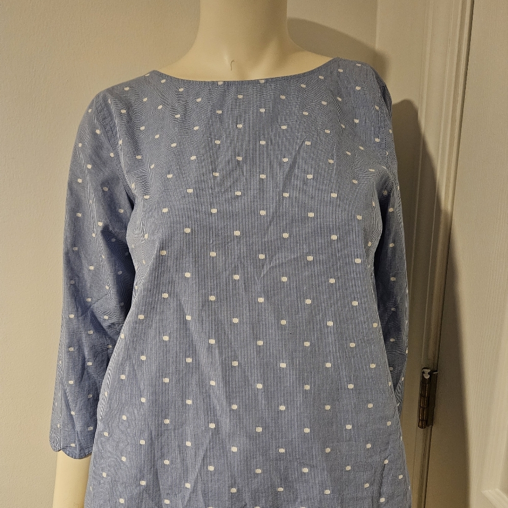Blue Polka Dot Blouse
